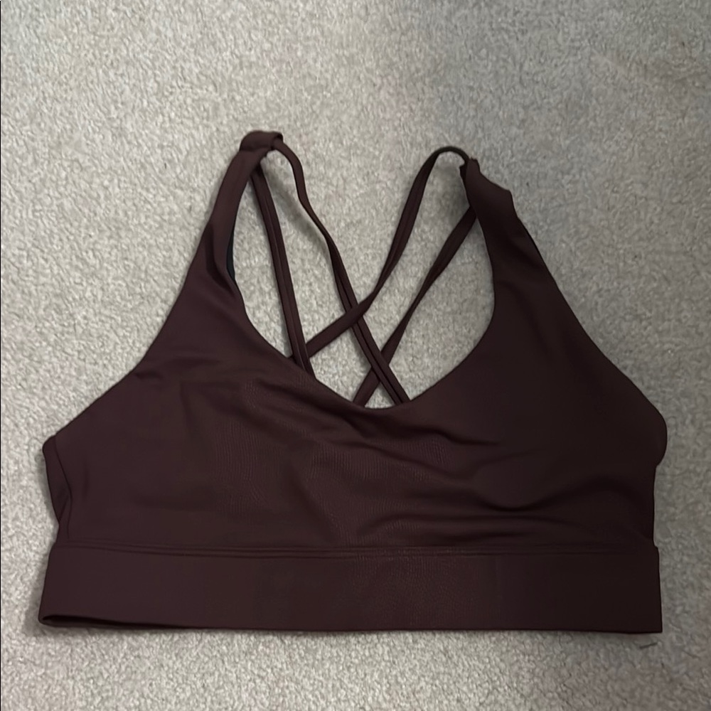 Women's Strappy Sports Bra - Brown